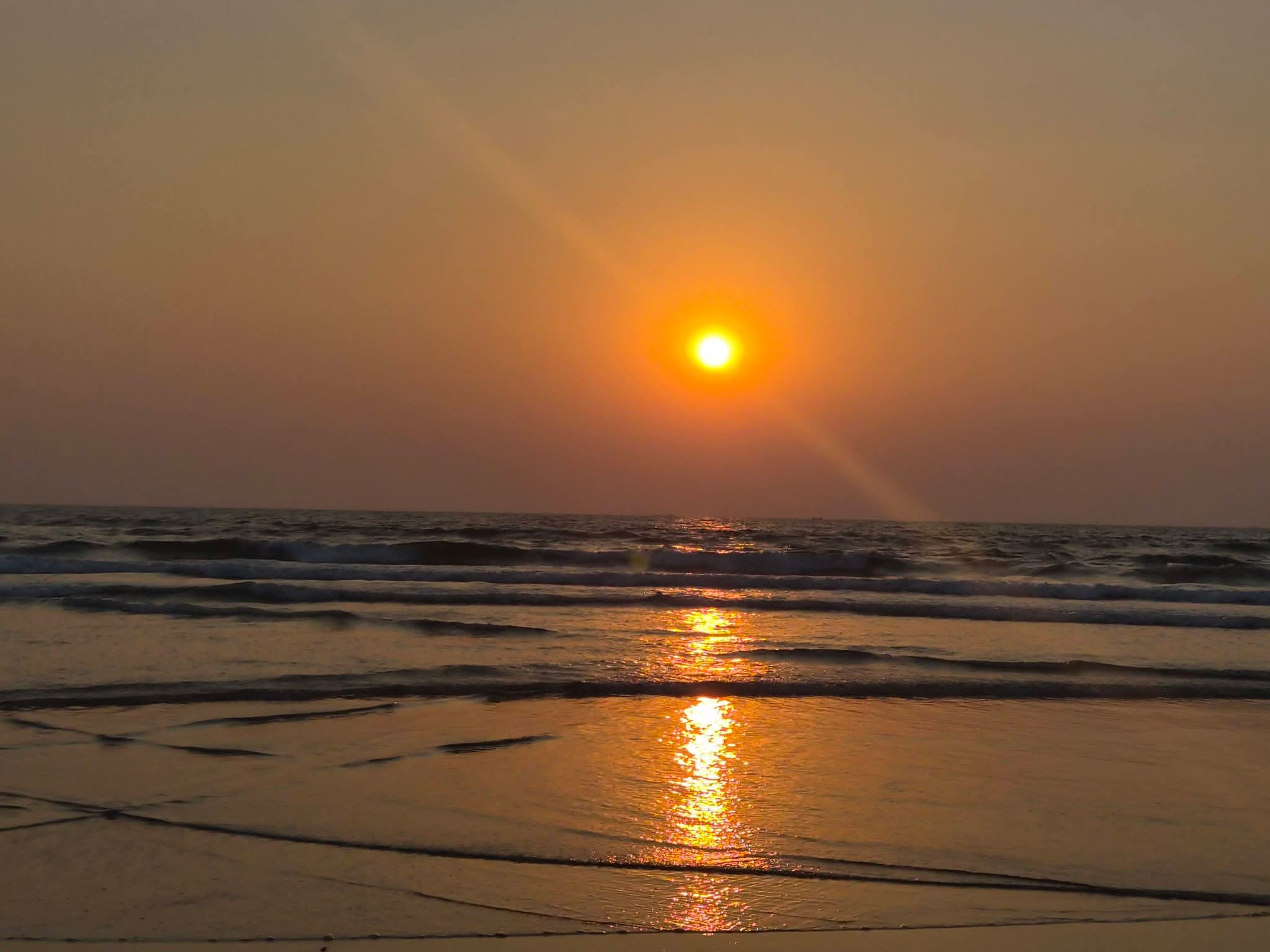 Sunset over the sea